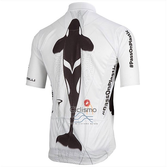 Sky Ropa Ciclismo Culotte Corto 2018 Mangas Cortas Blanco Negro